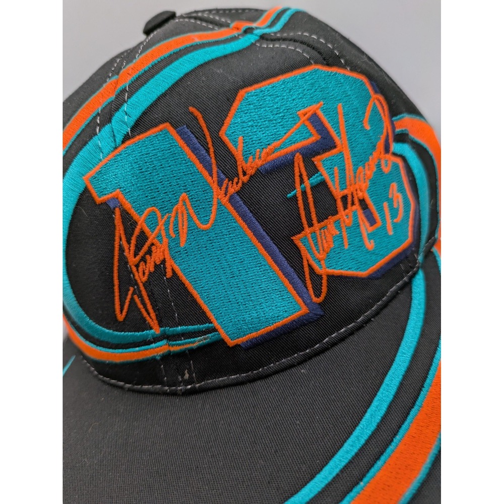 Jerry Nadeau Hat Cap Snap Back One Size Black Teal NASCAR FirstPlus Racing